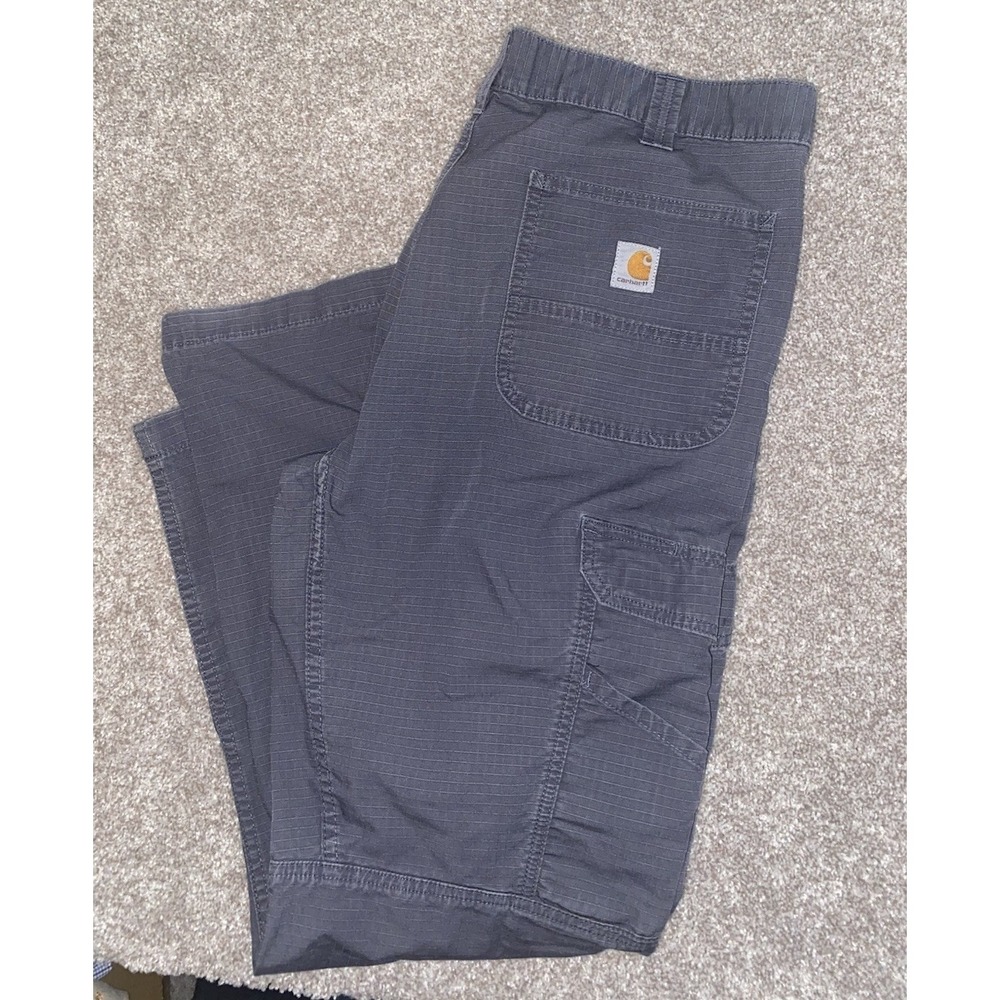 Carhartt Mens Duck Canvas Dungaree Fit Carpenter Pants Size 38x31 Double Knee